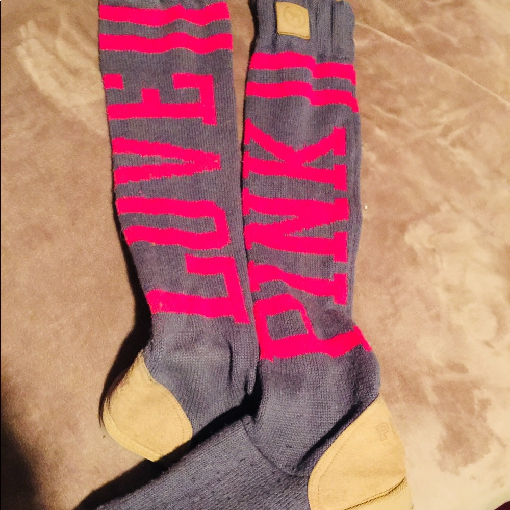VS pink sock boots